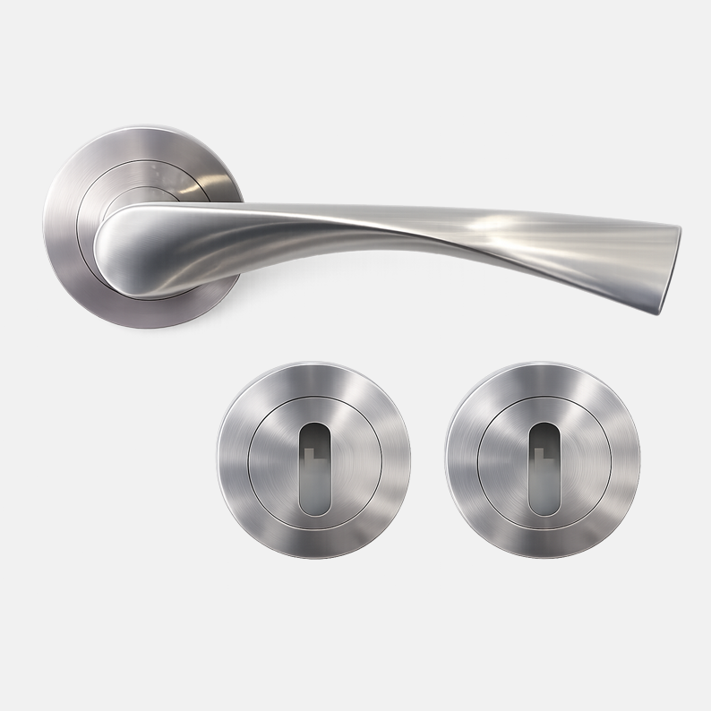 ידית רוזטות "0" AL040-F66 מעוגל מוברש