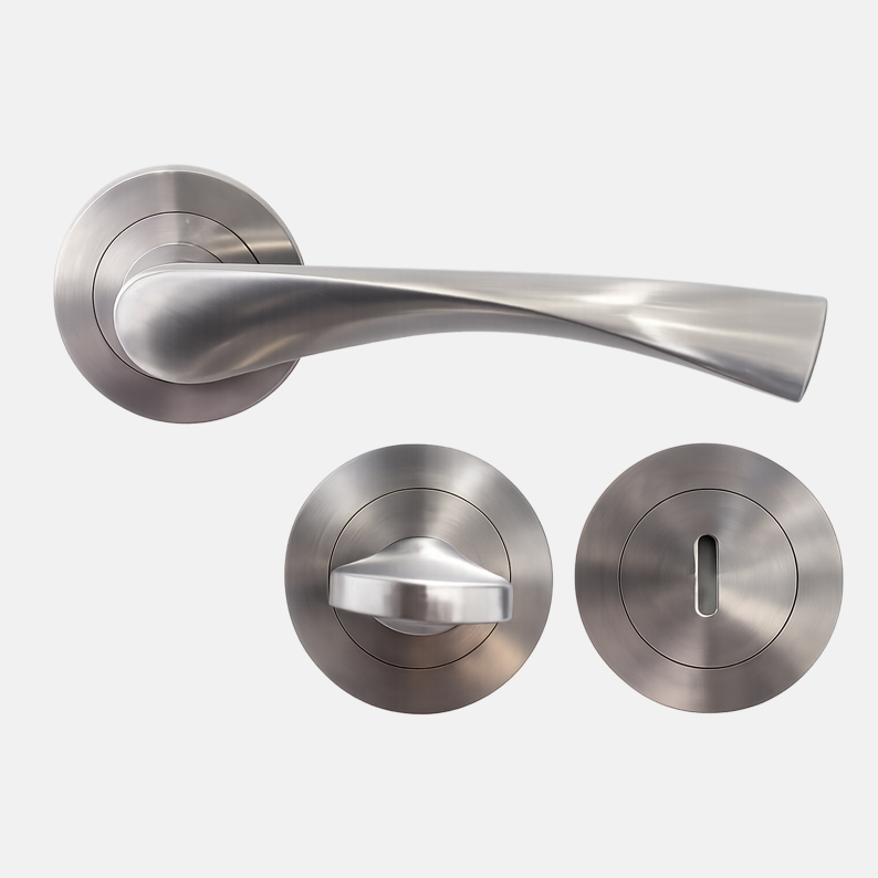 ידית +פרפר עבור פ/ ס  AL040-F66 מעוגל מוברש