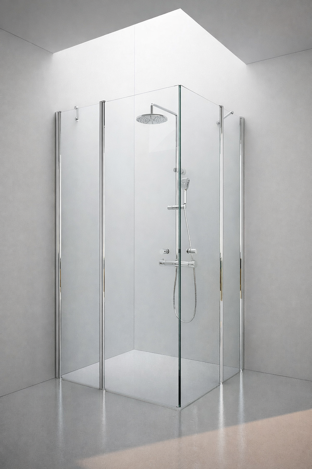 <p id="p1"> מקלחון פינתי 6 ממ כרום Ottawa </p> <p id="p2">2 דפנות קבועות+2 דלתות נפתחות פנימה החוצה<br>מידות 77 עד 89.5</p>